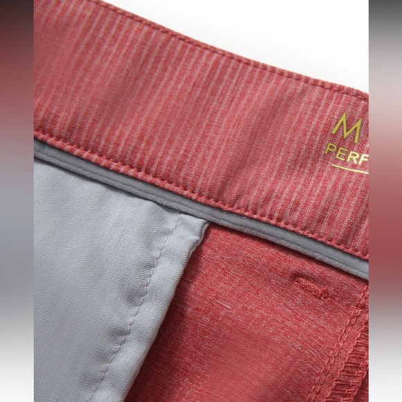 10” Inseam Striped Golf Shorts in Nantucket Red - Picture 7 of 9